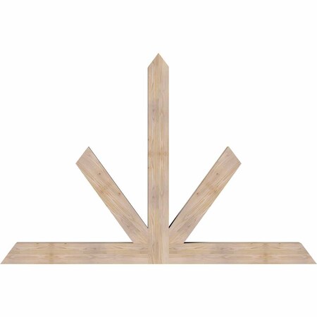 Ekena Millwork Saratoga Smooth Timber Gable Bracket, Douglas Fir, 84"W x 56"H x 5 1/2"D x 5 1/2"F, 16/12 Pitch GBW084X56X0606SAR00SDF